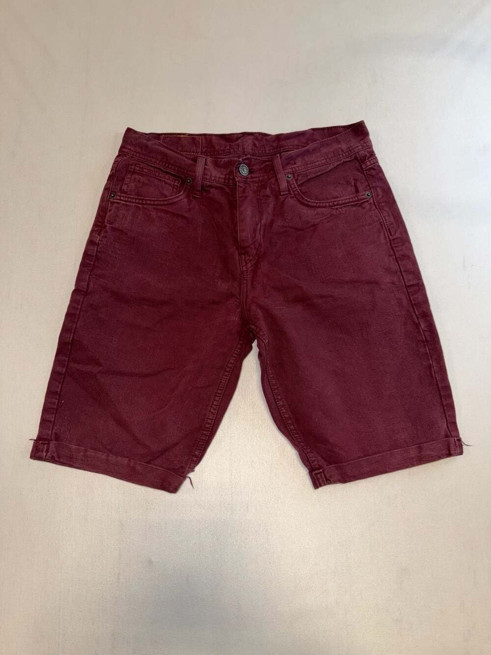 KOAJ Basic Simba Maroon Denim Bermuda Shorts Size 30